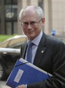 Herman van Rompuy a su llegada a la Cumbre
